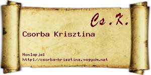 Csorba Krisztina névjegykártya